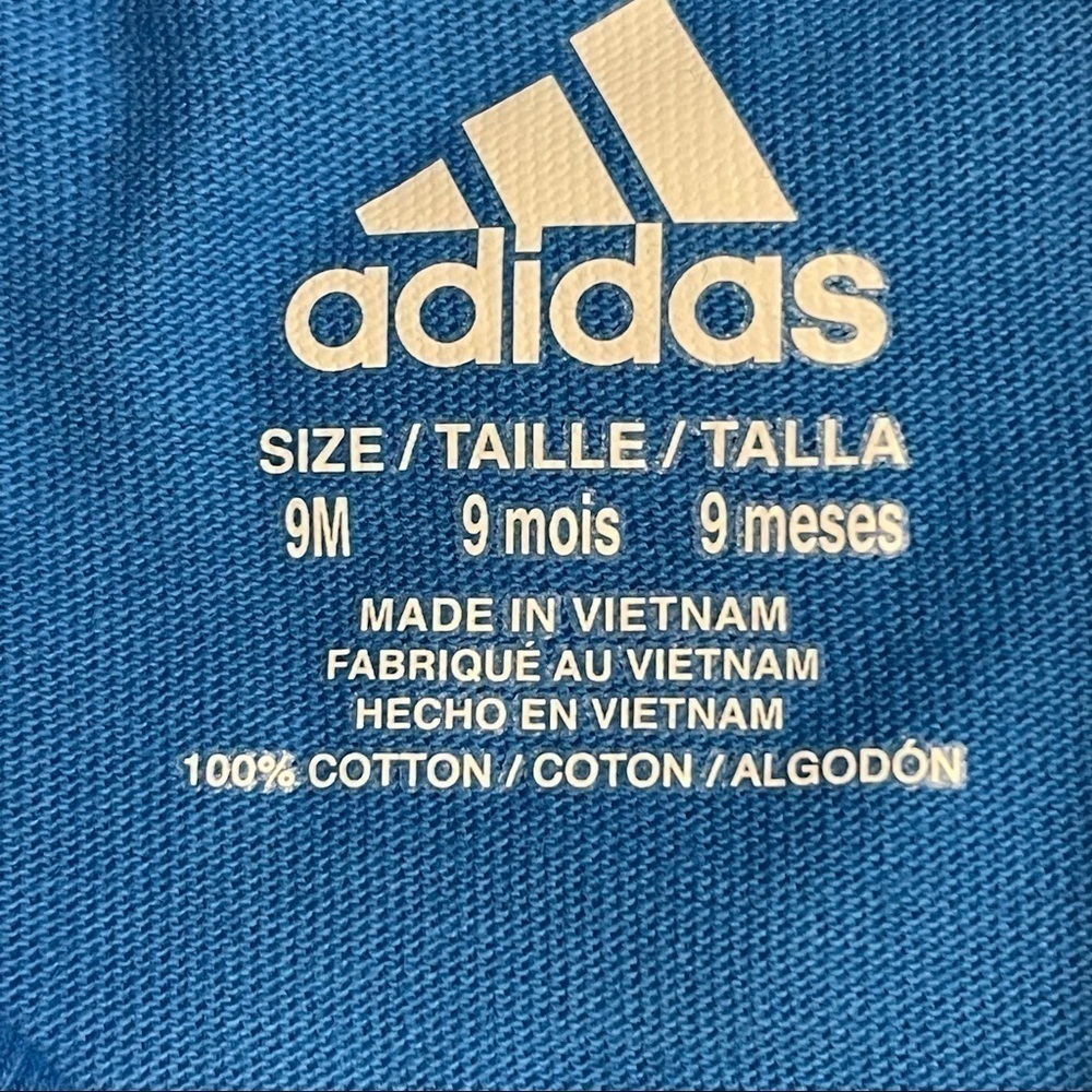 𝅺✅3X Host Pick✅ Adidas Set of 2 Onesies, 9M - Picture 9 of 13
